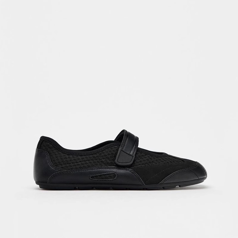 Women's Black Mesh Mary Jane F – обзор и цена Velcro Sew On