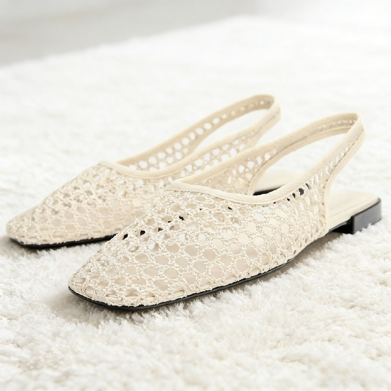 Brown Mesh Cutout Flat Sandals – обзор и цена Elastic Waistband Roll
