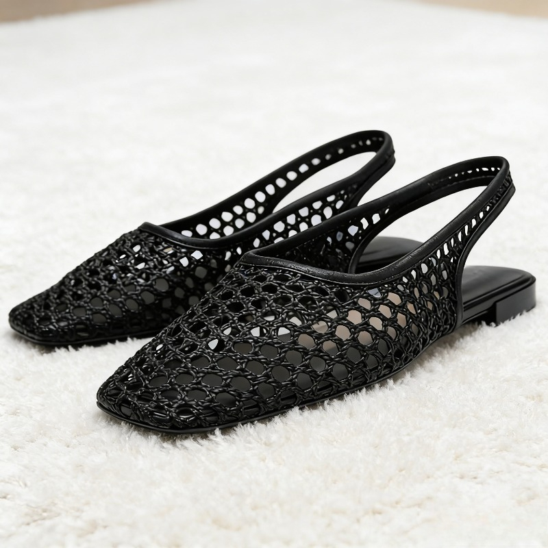 Brown Mesh Cutout Flat Sandals – обзор и цена Elastic Waistband Roll