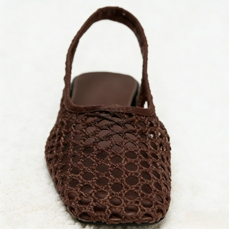 Brown Mesh Cutout Flat Sandals – обзор и цена Elastic Waistband Roll