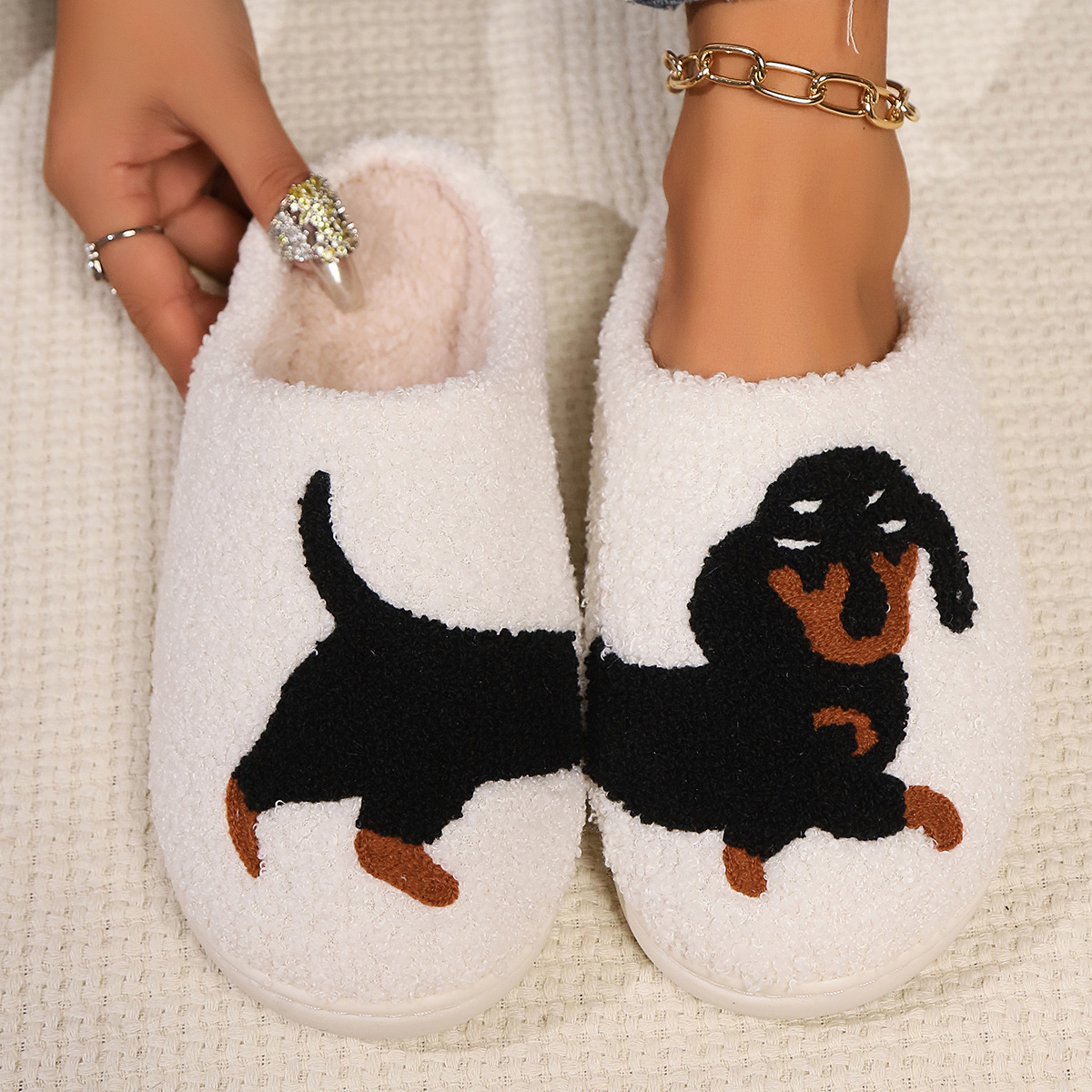 Winter Plush Cute Dachshund Em – обзор и цена Sewing Fabric