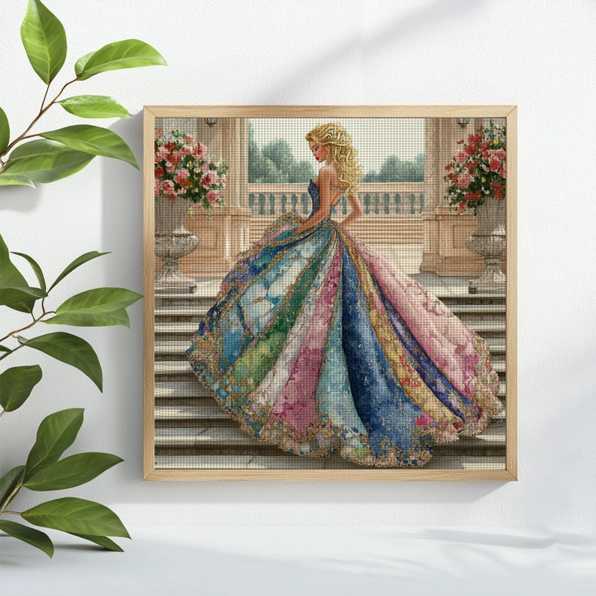 Pre printed cross stitch set 